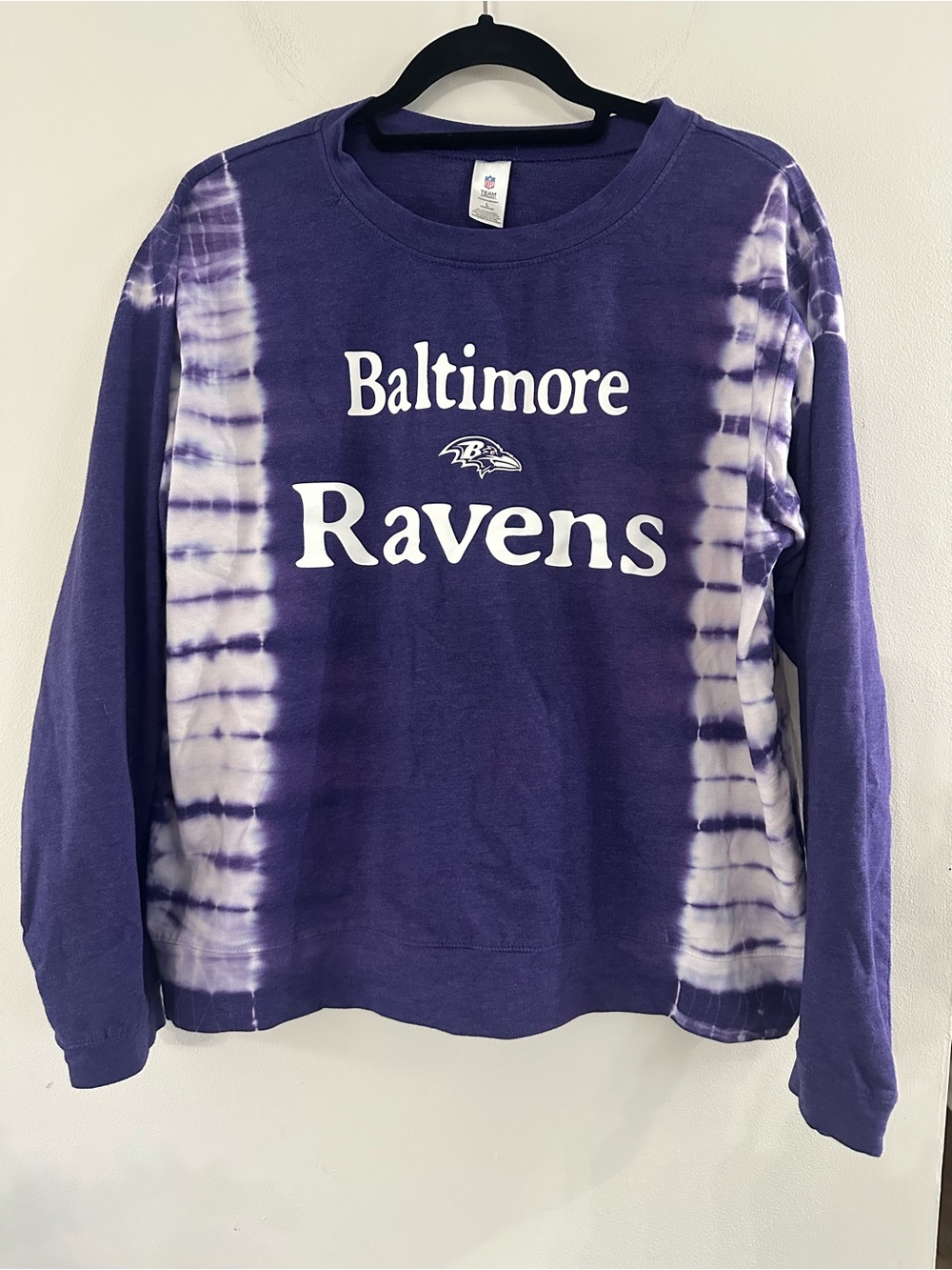 Baltimore Ravens Purple Tie-Dye Crewneck Sweatshirt